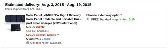 Fotografía - [Alerta Trato] Hey Tipos Outdoorsy - recoger un panel de doble puerto para cargador solar portátil 22W Por $ 59.90 Después de $ 10 de descuento código En Amazon